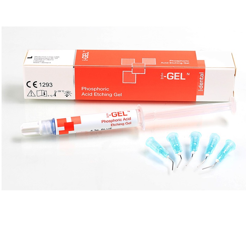 i-GEL 37% Phosphoric Acid Etch Gel Syringe 4.3g + 5x Tips