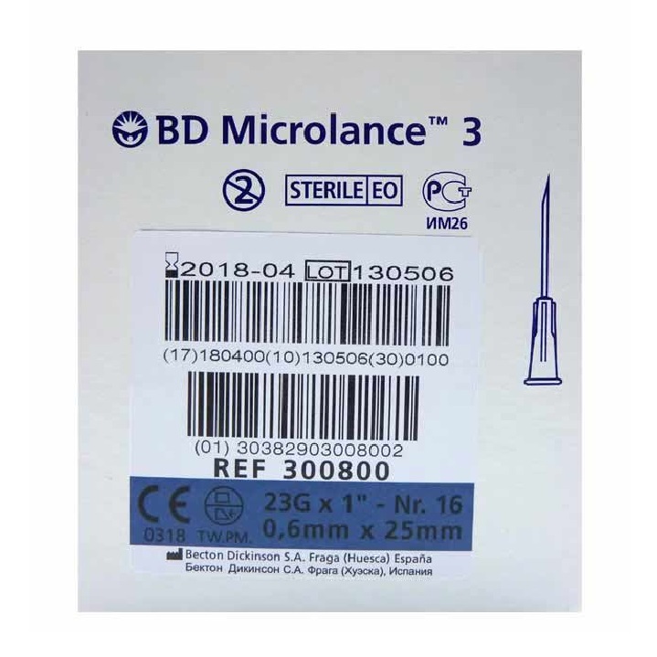 Needles BD 0,60x25mm a100